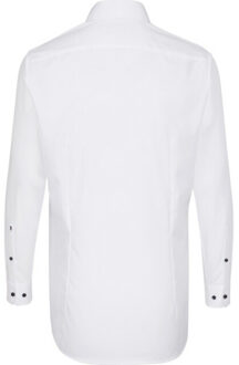 Seidensticker Heren popeline gevormd overhemd met lange mouwen - maat 94 (lengtemaat) Wit