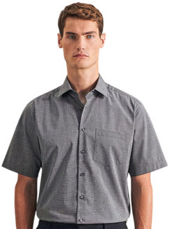 Seidensticker Heren regular overhemd met korte mouwen Grijs - 43 (XL)