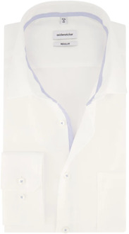 Seidensticker Witte Business Overhemd Jurk Katoen Seidensticker , White , Heren - M,3Xl,5Xl