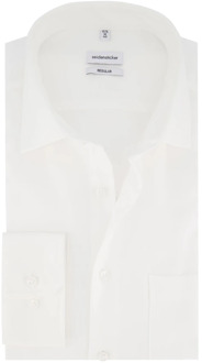 Seidensticker Witte Overhemdjurk van Katoen Seidensticker , White , Heren - L
