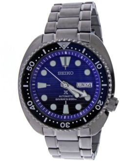 Seiko Automatisch Blauw Wijzerplaat Stalen Horloge Seiko , Blue , Heren - ONE Size