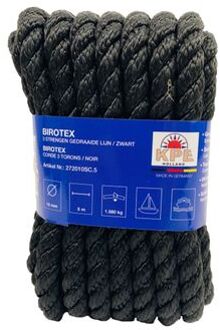Seilflechter Birotex Gedraaide Lijn Zwart 10mmx5m