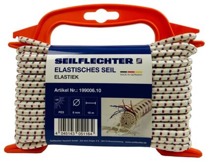 Seilflechter Elastiek Latex/poly Wit 6mmx10m Op Haspel