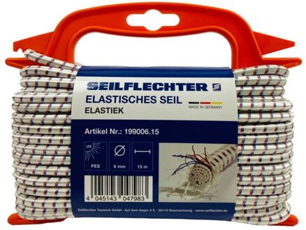Seilflechter Elastiek Latex/polyester Wit – 6 Mm X 15 M Op Rol