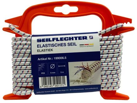 Seilflechter Elastiek Latex/polyester Wit – 6 Mm X 5 M Op Rol