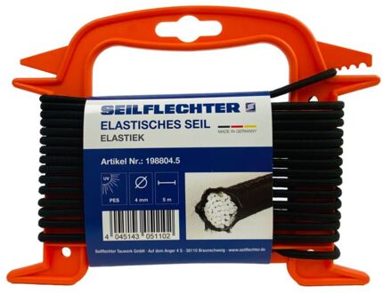 Seilflechter Elastiek Latex/polyester Zwart – 4 Mm X 5 M Op Rol