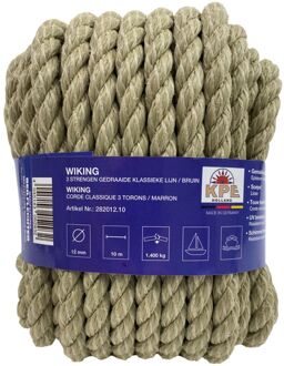 Seilflechter Gedraaide Touw – Wiking Klassiek Bruin – 12 Mm X 10 M