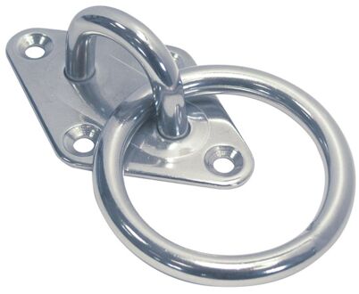 Seilflechter Oogplaat - Rvs 304 - Ruitvormig - Diam. 6 Mm - 65x40mm