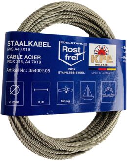 Seilflechter Roestvrijstalen Kabel – 2 Mm X 5 M