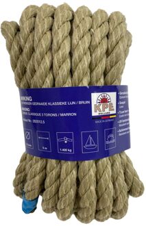 Seilflechter Wiking Gedraaide Lijn Klassiek Bruin 12mmx5m