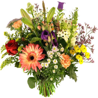 Seizoens boeket Veldgeplukt bont