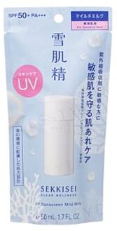 Sekkisei Clear Wellness UV Sunscreen Mild Milk SPF 50+ PA+++ 50ml