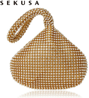 SEKUSA Soft Beaded Women Evening Bags Cover Open Style Lady Wedding Bridalmaid Handbags Purse Bag For New Year Gift Clutch