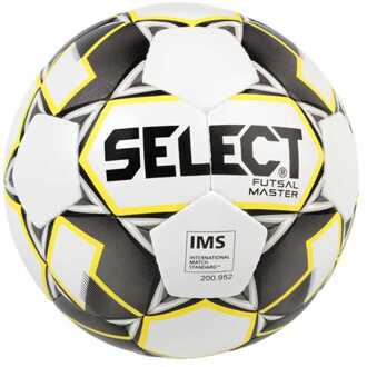 Select Futsal Master (Grain) Voetbal - Wit / Grijs / Geel | Maat: UNI