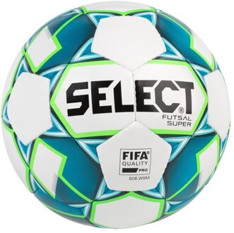 Select Futsal Super Voetbal - Wit / Fluo Groen | Maat: UNI