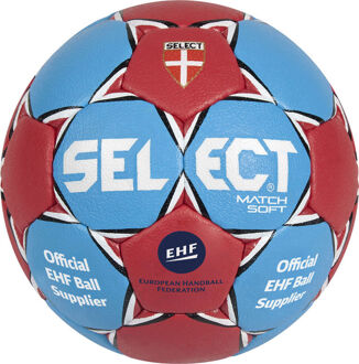 Select Handbal Match Soft blauw/rood maat 1 Rood wit