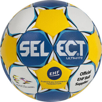 Select Handbal Ultimate EC wit/blauw/geel maat 3 Blauw wit rood