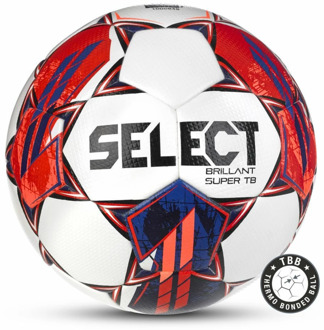 Select Voetbal Brillant Super TB V22 Wit rood Wit / rood - 5