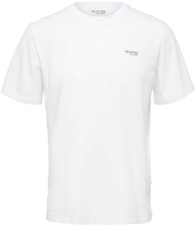 Selected Aspen logo tee Wit - M