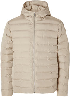 Selected Barry quilted hooded jacket pure cashmere Beige - L