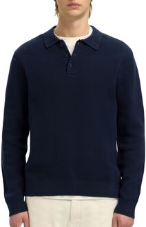 Selected Dane Knit Structure Polo Heren