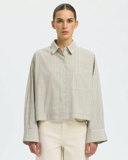 SELECTED FEMME Blouse lange mouw 16097269 astha - maat 40 Beige