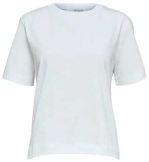 SELECTED FEMME Klassieke Boxy Tee - Bright White Selected Femme , White , Dames - Xl,M,S,Xs