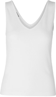 SELECTED FEMME Mouwloze Top Selected Femme , White , Dames - Xl,L,M,S,Xs