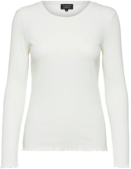 SELECTED FEMME SLFANNA LS CREW NECK TEE S NOOS Wit - M