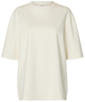 SELECTED FEMME slfoversized oline ss tee 16099974 egret Ecru