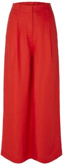 SELECTED FEMME Wide Trousers Selected Femme , Red , Dames - M,S,Xs