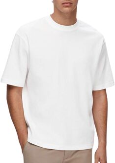 Selected Homme Heren Polo & T-shirt Losse Pasvorm Tee Selected Homme , White , Heren - 2Xl,Xl,L