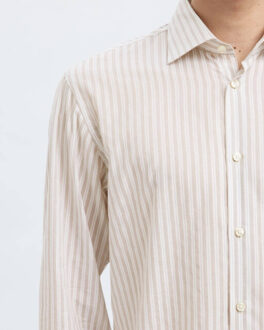 Selected Homme Overhemd lange mouw 16098426 limlux - maat M Wit