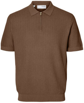 Selected Homme Polo 16096388 Bruin - S