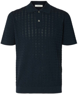Selected Homme Polo 16100065 - maat S Blauw