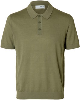 Selected Homme Poloshirt - maat M Groen