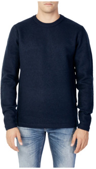 Selected Homme Slhbelo LS Knit Crew Neck W - 16086691 Selected Homme , Blue , Heren - XL