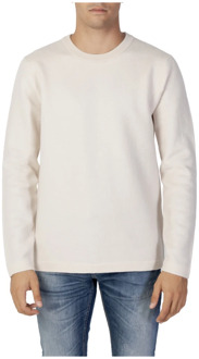 Selected Homme Slhbelo LS Knit Crew Neck W - 16086691 Selected Homme , White , Heren - 2XL