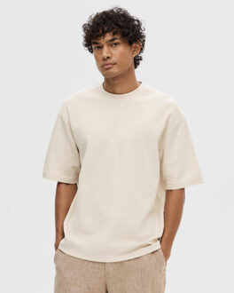 Selected Homme T-shirt korte mouw 16094143 Beige - XL