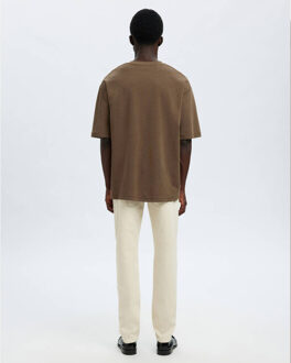 Selected Homme T-shirt korte mouw 16094143 looseoscar Bruin