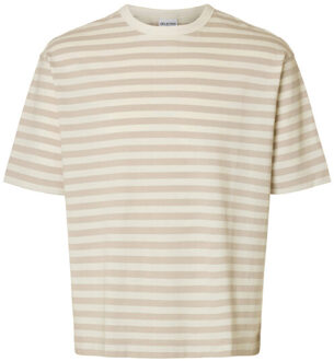 Selected Homme T-shirt korte mouw 16098570 Beige - S