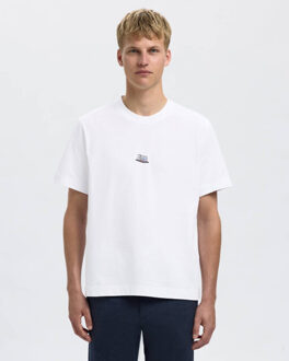 Selected Homme T-shirt korte mouw 16098577 Ecru