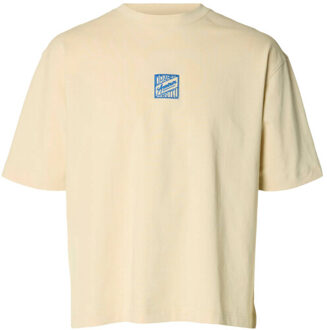 Selected Homme T-shirt korte mouw 16100459 Ecru - L