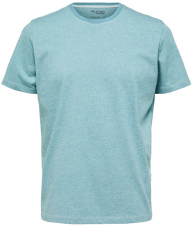 Selected Homme Tijdloos Melange T-shirt Selected Homme , Blue , Heren