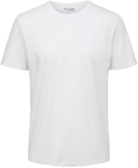 Selected Homme Tijdloos T-shirt Aspen Korte Mouw Selected Homme , White , Heren - M,S