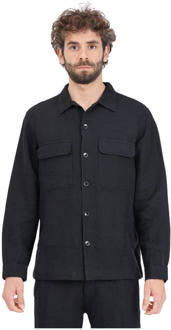 Selected Homme Zwarte Overhemd met Zakken Selected Homme , Black , Heren - 2Xl,Xl,L,M,S