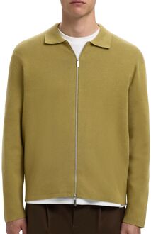 Selected Light Knit Full Zip Cardigan Vest Heren