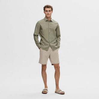 Selected Regbond regular fit overhemd vetiver Groen - S