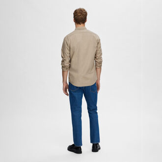 Selected Rick slim fit overhemd morel Beige