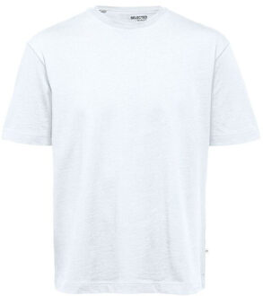 Selected Slhloosegilman220 ss o-neck tee s Wit - XXL